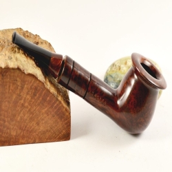 Hygrocool Bent Billiard Smoking Pipe Greek Briar 9mm Filter Model 911C