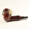 Hygrocool Bent Billiard Smoking Pipe Greek Briar 9mm Filter Model 911C