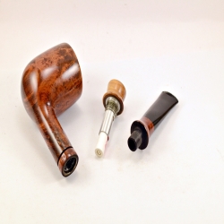 Hygrocool Poker Smoking Pipe Greek Briar 9mm Filter Model 939C