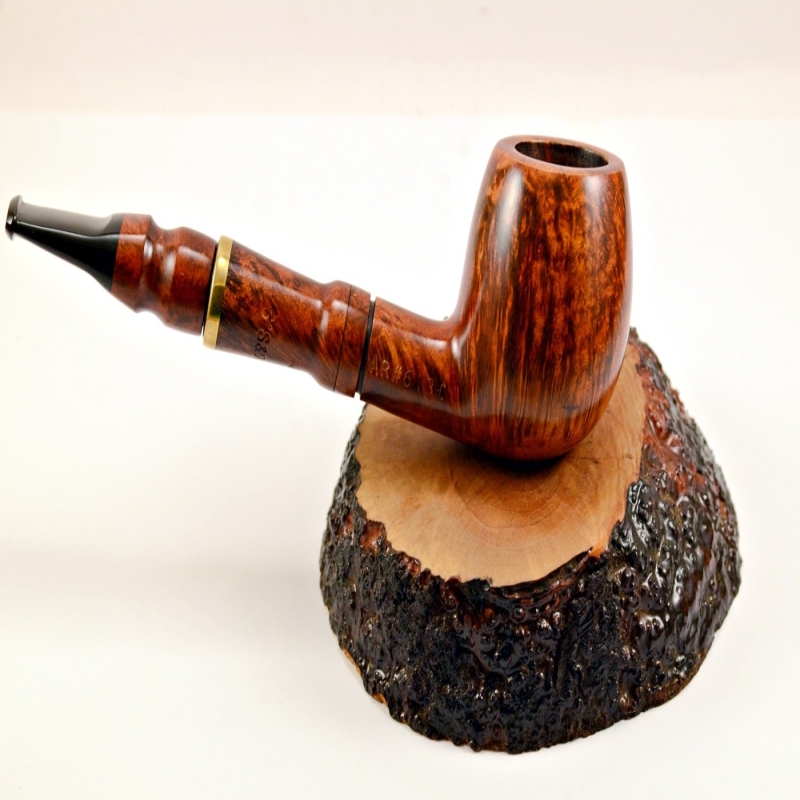 Hygrocool Smoking Pipe Greek Briar 9mm Filter Billiard Model 613C