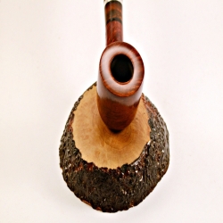 Pot Smoking Pipe Greek Briar 9mm Filter Alexander Amber Silver