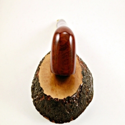 Pot Smoking Pipe Greek Briar 9mm Filter Alexander Amber Silver