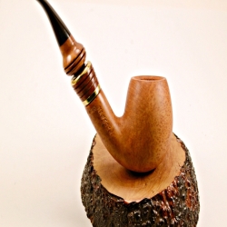 Hygrocool Bent Billiard Smoking Pipe Greek Briar 9mm Filter Model 915A