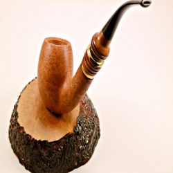 Hygrocool Bent Billiard Smoking Pipe Greek Briar 9mm Filter Model 915A