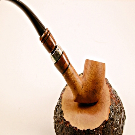Hygrocool Bent Billiard Smoking Pipe Greek Briar 9mm Filter Model 925B
