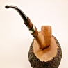 Hygrocool Bent Billiard Smoking Pipe Greek Briar 9mm Filter Model 925B