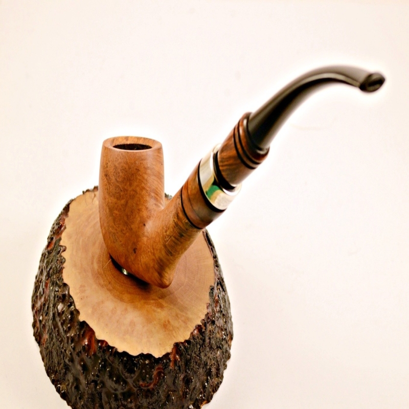 Hygrocool Bent Billiard Smoking Pipe Greek Briar 9mm Filter Model 925B