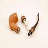 Hygrocool Bent Billiard Smoking Pipe Greek Briar 9mm Filter Model 925B