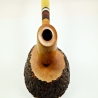 Pot Smoking Pipe Greek Briar 9mm Filter Alexander Amber Silver