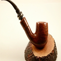 Hygrocool Bent Billiard Smoking Pipe Greek Briar 9mm Filter Model 924C