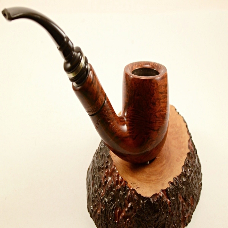 Hygrocool Bent Billiard Smoking Pipe Greek Briar 9mm Filter Model 924C