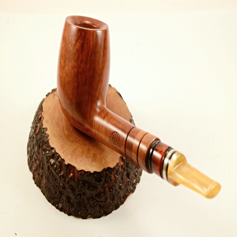 Hygrocool Amber Billiard  Smoking Pipe Greek Briar 9mm Filter Model 921A