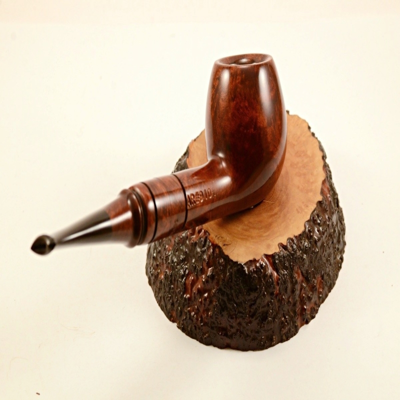 Hygrocool Bent Billiard Smoking Pipe Greek Briar 9mm Filter Model 910C