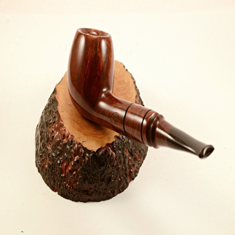 Hygrocool Bent Billiard Smoking Pipe Greek Briar 9mm Filter Model 910C