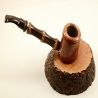 Poker Semi Bent Bamboo 9mm Filter Greek Briar Smoking Pipe Alexander