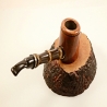 Poker Semi Bent Bamboo 9mm Filter Greek Briar Smoking Pipe Alexander