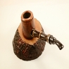 Poker Semi Bent Bamboo 9mm Filter Greek Briar Smoking Pipe Alexander
