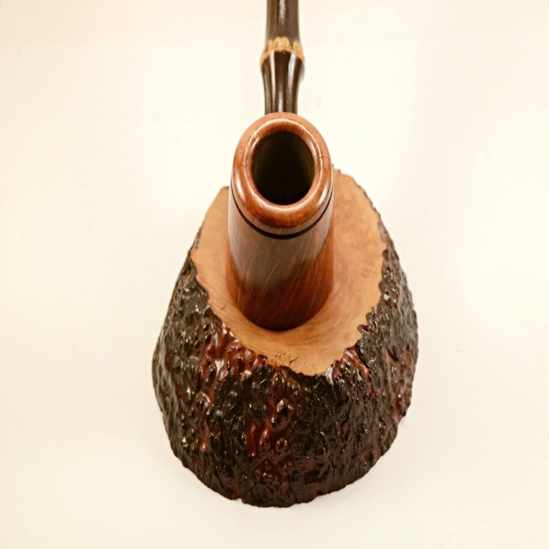 Poker Semi Bent Bamboo 9mm Filter Greek Briar Smoking Pipe Alexander