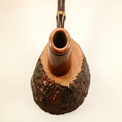 Poker Semi Bent Bamboo 9mm Filter Greek Briar Smoking Pipe Alexander