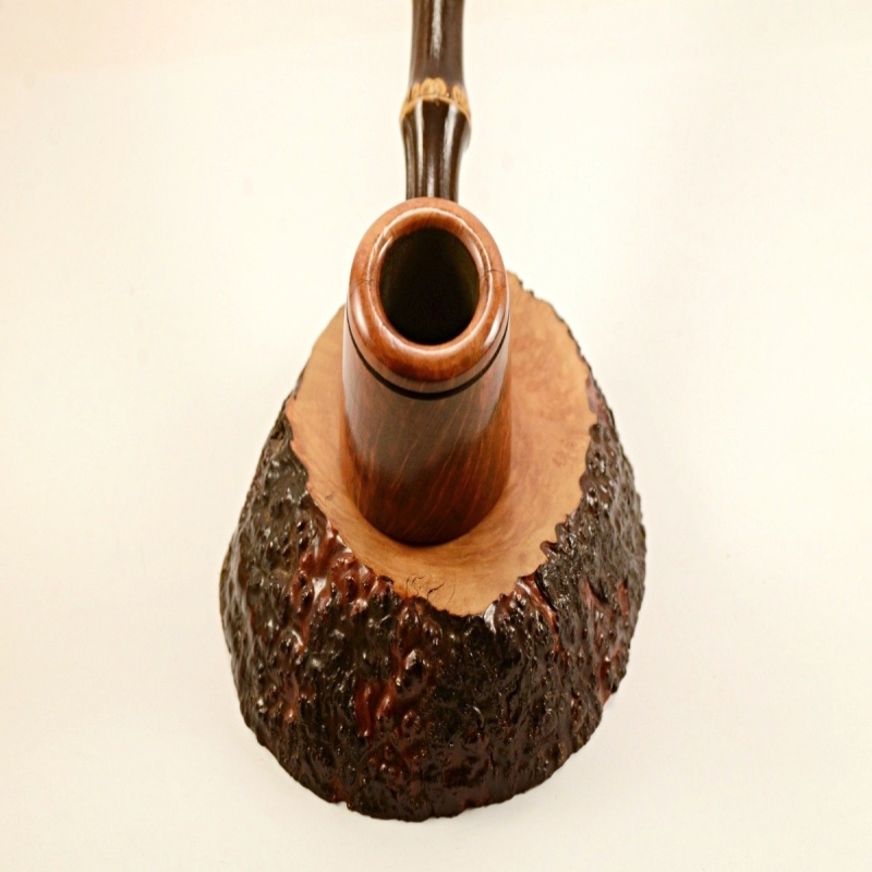 Poker Semi Bent Bamboo 9mm Filter Greek Briar Smoking Pipe Alexander