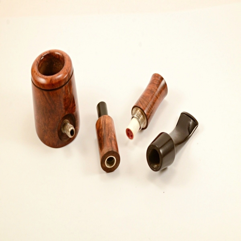Poker Semi Bent Hygrocool 9mm Filter Greek Briar Smoking Pipe Alexander