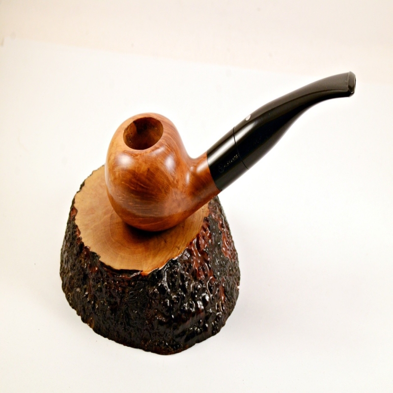 Egg  9mm Filter Semi Bent Smoking Pipe Greek Briar Alexander Model 97B