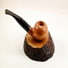 Egg  9mm Filter Semi Bent Smoking Pipe Greek Briar Alexander Model 97B