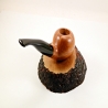 Egg  9mm Filter Semi Bent Smoking Pipe Greek Briar Alexander Model 97B