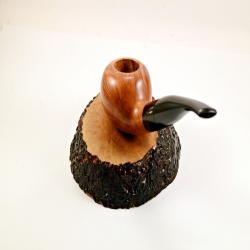 Egg  9mm Filter Semi Bent Smoking Pipe Greek Briar Alexander Model 97B
