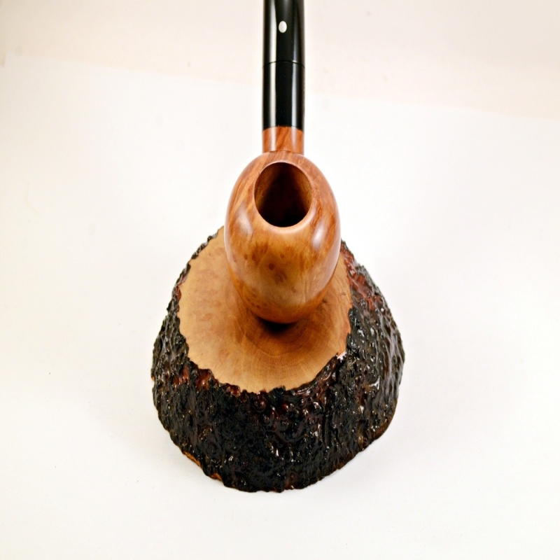 Egg  9mm Filter Semi Bent Smoking Pipe Greek Briar Alexander Model 97B