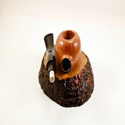 Egg  9mm Filter Semi Bent Smoking Pipe Greek Briar Alexander Model 97B
