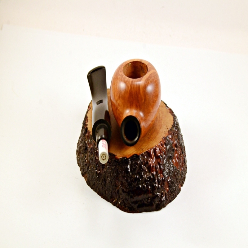 Egg  9mm Filter Semi Bent Smoking Pipe Greek Briar Alexander Model 97B