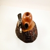 Egg  9mm Filter Semi Bent Smoking Pipe Greek Briar Alexander Model 97B