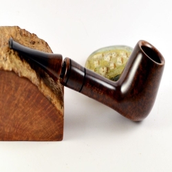 Hygrocool Bent Billiard Smoking Pipe Greek Briar 9mm Filter Model 909D