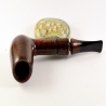 Hygrocool Bent Billiard Smoking Pipe Greek Briar 9mm Filter Model 909D