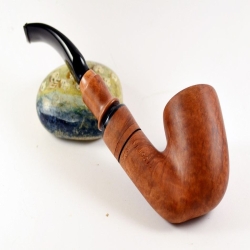 Hygrocool Bent Billiard Smoking Pipe Greek Briar 9mm Filter Model 902C