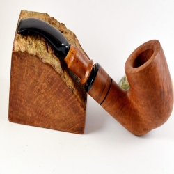 Hygrocool Bent Billiard Smoking Pipe Greek Briar 9mm Filter Model 902C