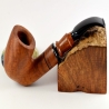 Hygrocool Bent Billiard Smoking Pipe Greek Briar 9mm Filter Model 902C