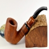 Hygrocool Bent Billiard Smoking Pipe Greek Briar 9mm Filter Model 902C