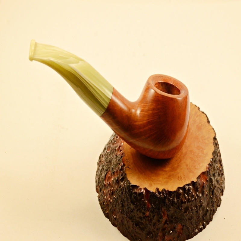 Apple Semi Bent 9mm Filter Smoking Pipe Greek Briar Alexander