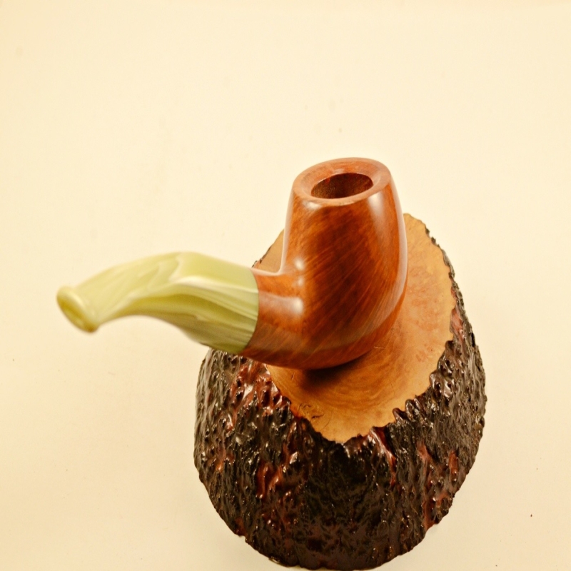 Apple Semi Bent 9mm Filter Smoking Pipe Greek Briar Alexander