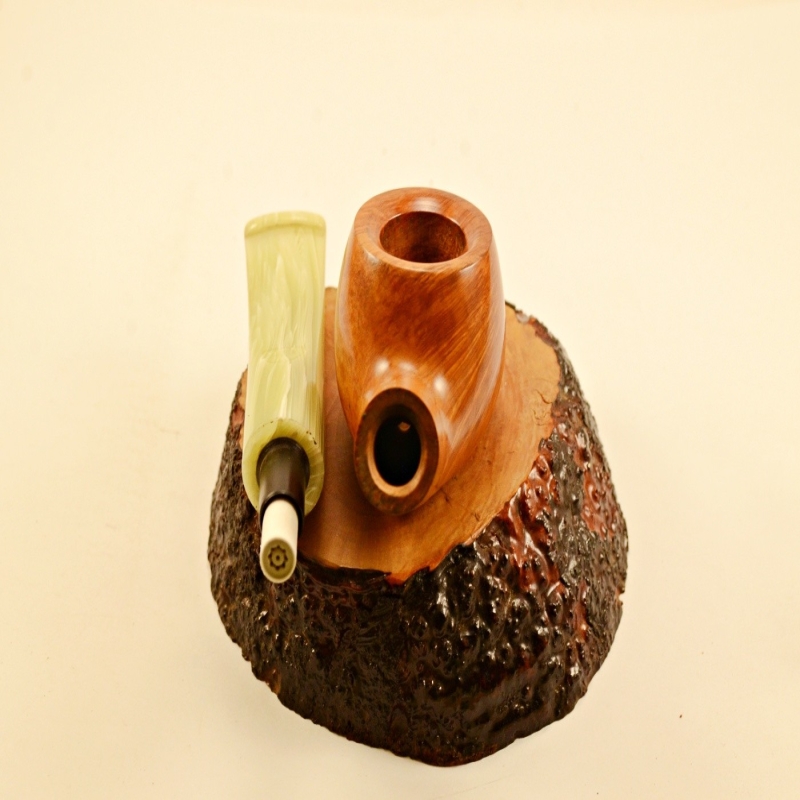 Apple Semi Bent 9mm Filter Smoking Pipe Greek Briar Alexander