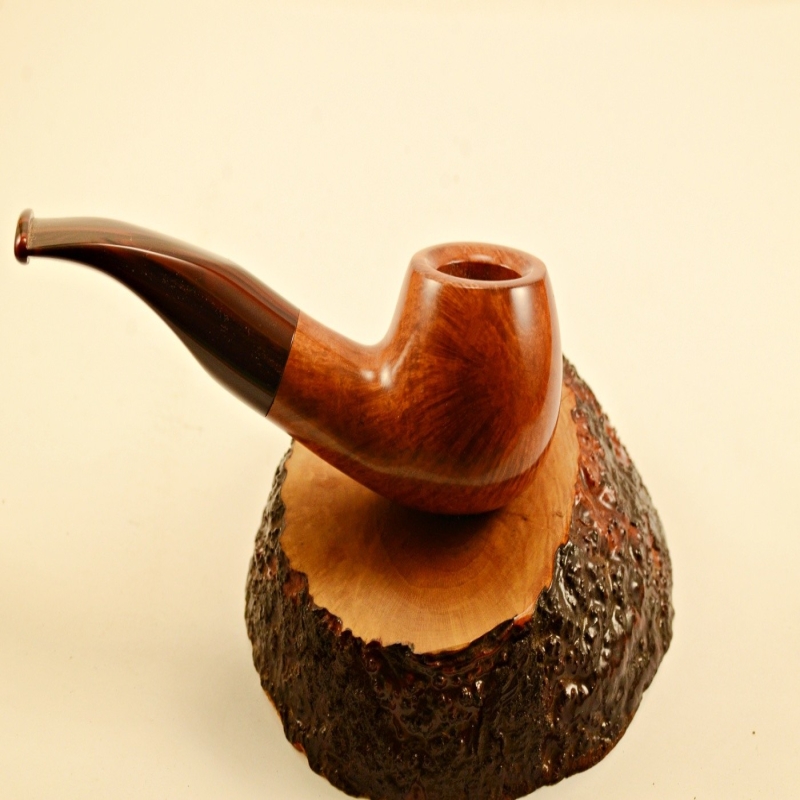 Apple Semi Bent 9mm Filter Smoking Pipe Greek Briar Alexander
