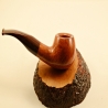 Apple Semi Bent 9mm Filter Smoking Pipe Greek Briar Alexander