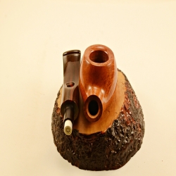 Apple Semi Bent 9mm Filter Smoking Pipe Greek Briar Alexander