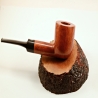 Pot Straight Smoking Pipe Greek Briar No Filter Alexander Model 87A
