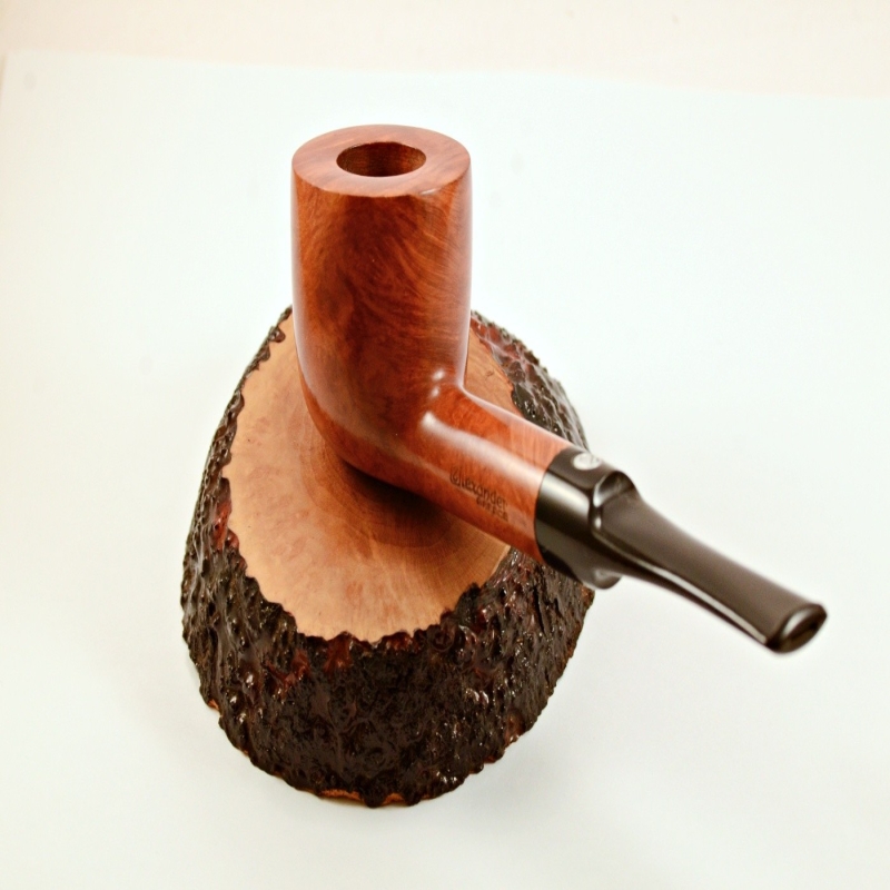 Pot Straight Smoking Pipe Greek Briar No Filter Alexander Model 87A