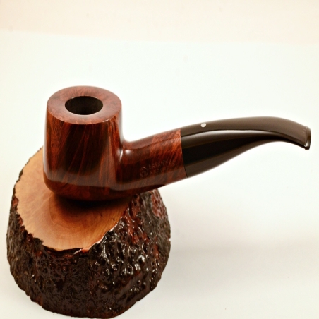 Squat Semi Bent Smoking Pipe Greek Briar No Filter Alexander