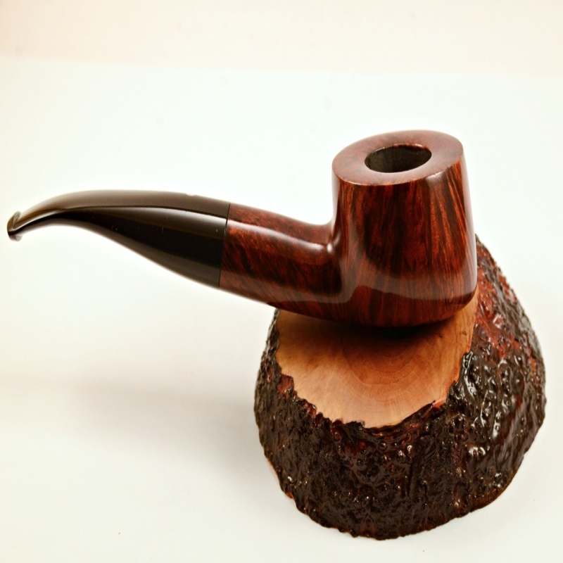 Squat Semi Bent Smoking Pipe Greek Briar No Filter Alexander