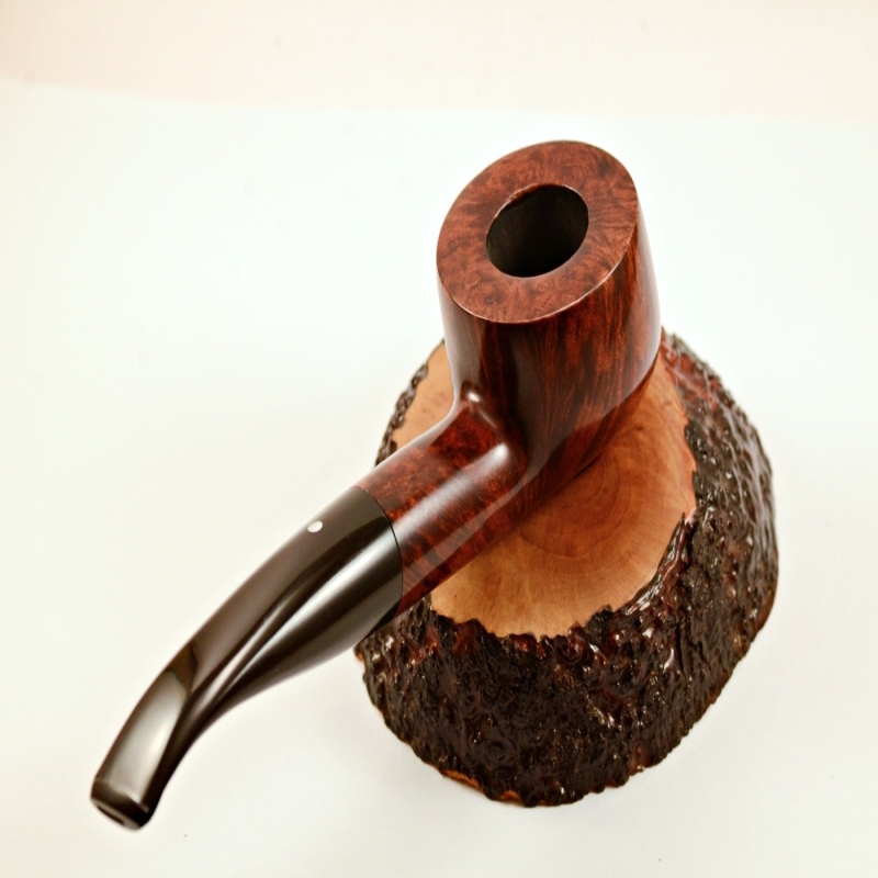 Squat Semi Bent Smoking Pipe Greek Briar No Filter Alexander